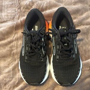 Brooks Black and Orange Athletic Shoes